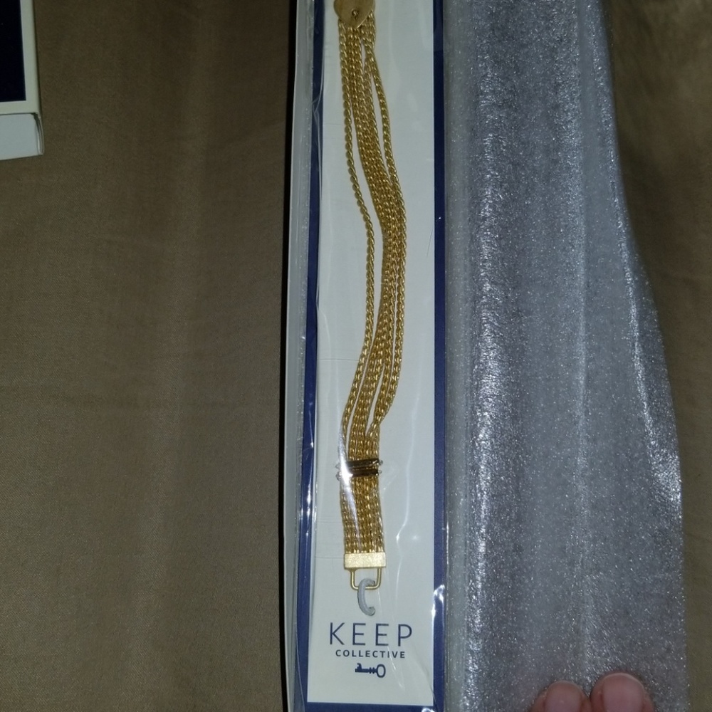 Keep collective multi chain gold braclet